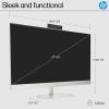 imageHP 27 inch AllinOne Desktop PC FHD Display AMD Ryzen 7 7730U 32 GB RAM 1 TB SSD AMD Radeon Graphics Windows 11 Home 27cr0012 20242411 in W x 733 in
