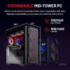 imageSkytech Gaming Rampage Desktop PC Ryzen 7 9700X 38 GHz 55GHz NVIDIA RTX 5070 Ti 16GB 1TB Gen4 NVMe SSD 32GB DDR5 RAM 5600 RGB 850W Gold ATX 3 PSU 360mm ARGB AIO WiFi Win 119700X  5070 Ti