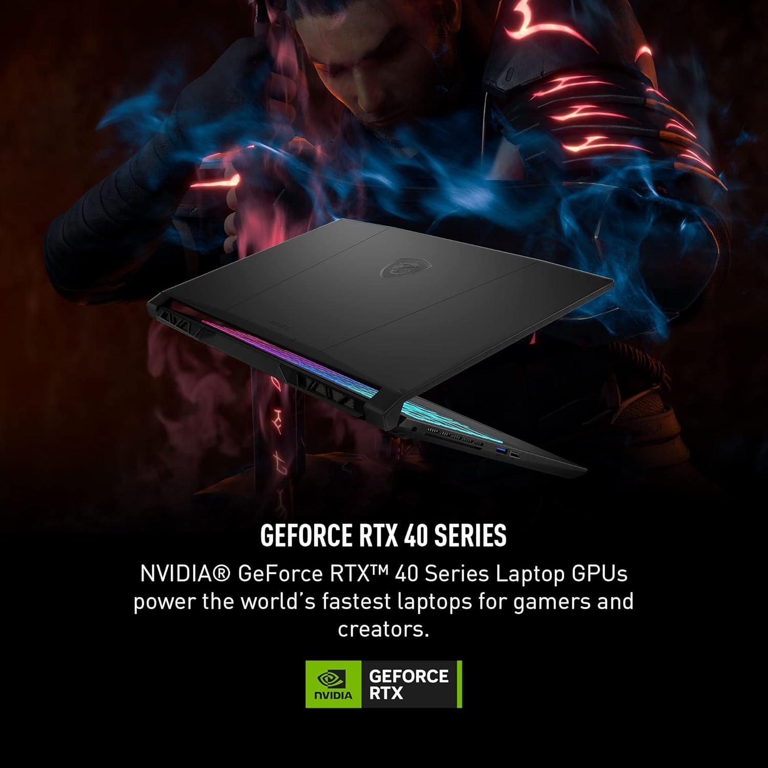 imageMSI Katana 17 Gaming Laptop 13th Gen Intel Core i7 GeForce RTX 4060 173quot 144Hz FHD Display 32GB DDR5 1TB NVMe SSD USBType C Cooler Boost 5 Win11 Home Black B13VFK835US13th Gen i7