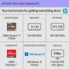 imageHP 24 inch AllinOne Desktop PC FHD Display AMD Ryzen 7 7730U 16 GB RAM 512 GB SSD AMD Radeon Graphics Windows 11 Home 24cr0032 2024