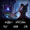 imageMSI Katana A15 AI 156 144Hz FHD Gaming Laptop Ryzen 78845HS NVIDIA Geforce RTX 4060 32GB DDR5 1TB NVMe SSD Cooler Boost 5 Win 11 Black B8VF448USRyzen 7
