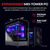 imageSkytech Gaming Azure 3 Desktop PC Intel i7 14700F 21 GHz 53GHz NVIDIA RTX 5070 12GB 1TB Gen4 NVMe SSD 32GB DDR5 RAM 6000 RGB 850W Gold PSU 360mm ARGB AIO WiFi Win 1114700F  5070
