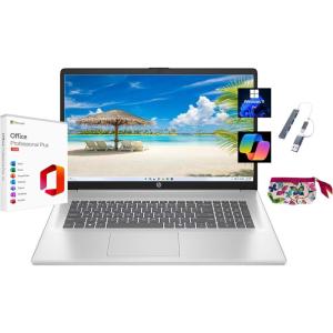 imageHP 173 inch Laptop HD Display AMD Ryzen 5 7520U 16 GB RAM 512 GB SSD AMD Radeon Graphics Windows 11 Home Natural Silver 17cp2199nr8GB RAM  1TB SSD
