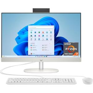 imageHP 24 inch AllinOne Desktop PC FHD Display AMD Ryzen 7 7730U 16 GB RAM 512 GB SSD AMD Radeon Graphics Windows 11 Home 24cr0032 2024