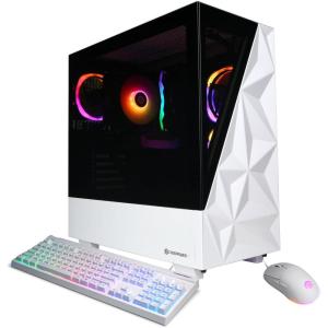 imageCyberPowerPC Gamer Master Gaming PC AMD Ryzen 5 5500 36GHz Radeon RX 6400 4GB 16GB DDR4 500GB PCIe Gen4 SSD WiFi Ready ampamp Windows 11 Home GMA3100A14700F5060 Ti 16GB