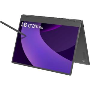 imageLG gram Pro 2in1 16inch Lightweight OLED Touch Display Laptop Computer Intel Evo Edition Powered by Intel Core Ultra7 255H Processor Windows 11 Home 16GB RAM 1TB SSD  Obsidian BlackUltra7