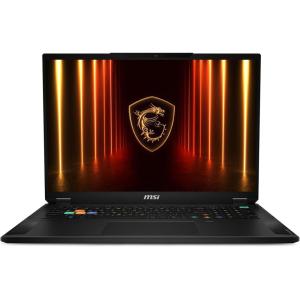 imageMSI Stealth 18 HX AI 18 240Hz QHD Gaming Laptop Intel Ultra 9275HX NVIDIA Geforce RTX 5070Ti 64GB DDR5 2TB NVMe SSD WiFi 7 Win 11 Pro Black A2XWHG029USUltra 9275HX