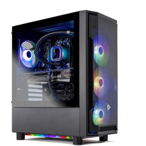 imageSkytech Gaming Shadow Gaming PC Desktop  Intel Core i7 13700F 21 GHz NVIDIA RTX 4060 1TB NVME SSD 16GB DDR4 RAM 3200 600W Gold PSU 360mm AIO 11AC WiFi Windows 11 Home 64bitBlack13700F  4060