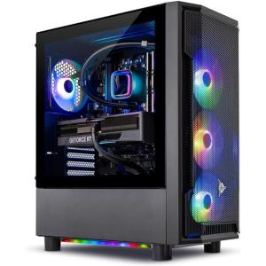 imageSkytech Gaming Shadow Gaming PC Intel i7 12700F 21 GHz RTX 4060 1TB NVME 16GB DDR4 RAM 3200 600W Gold PSU WiFi Win 11 Home RGBKeyboard and RGBMouse IncludedBlack