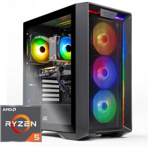 imageSkytech Nebula Gaming PC Desktop Ryzen 5 5600 35 Ghz 44GHz Turbo Boost NVIDIA RTX 3050 6GB GDDR6 1TB SSD 16GB DDR4 RAM 3200 650W Gold PSU WiFi Win 11 Home5600  3050 6GB