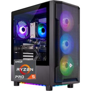 imageSkytech Shadow Gaming PC Desktop Ryzen 5 5600 35 Ghz 44GHz Turbo Boost AMD RX 6600 8GB GDDR6 1TB SSD 16GB DDR4 RAM 3200 650W Gold PSU WiFi Win 11 Home5600  6600