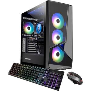 imageiBUYPOWER Slate MESH Gaming PC Desktop Computer Intel Core i7 14700F CPU NVIDIA GeForce RTX 5070 12GB GPU 32GB DDR5 RGB 5200MHz RAM 1TB NVMe SSD Windows 11 Home Keyboard and Mouse  SMI7N5701Ryzen 5 5600G  RTX 3060