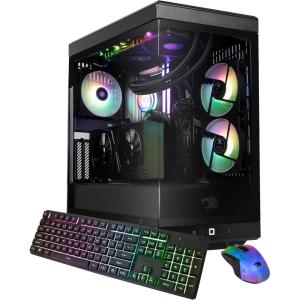 imageiBUYPOWER Y40 PRO Black Gaming PC Desktop Computer AMD Ryzen 9 7900X CPU NVIDIA GeForce RTX 5070Ti 16GB GPU 32GB DDR5 RGB 5200MHz RAM 2TB NVMe SSD Windows 11 Home Keyboard Mouse  Y40BA9N57T01Ryzen 9 7900X  RTX 5070TI