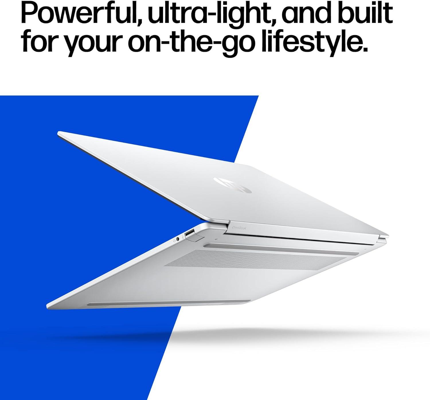 imageHP OmniBook 5 16 inch Next Gen AI PC 2K Touchscreen Snapdragon X Plus X1P42100 16 GB RAM 512 GB SSD Qualcomm Adreno GPU Windows 11 Home Copilot PC Glacier Silver 16fb0000nr