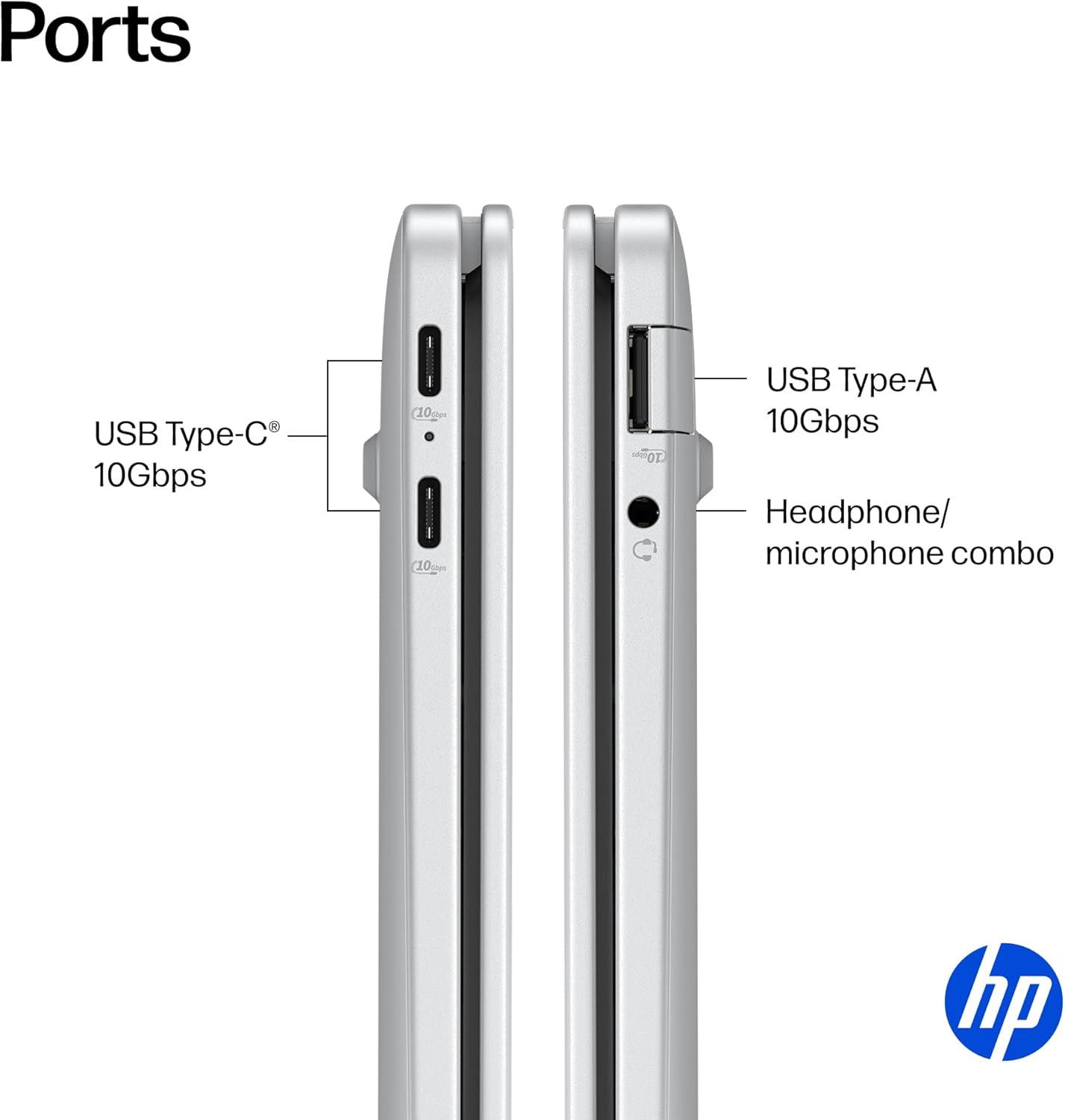 imageHP OmniBook 5 16 inch Next Gen AI PC 2K Touchscreen Snapdragon X Plus X1P42100 16 GB RAM 512 GB SSD Qualcomm Adreno GPU Windows 11 Home Copilot PC Glacier Silver 16fb0000nr