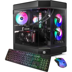 imageiBUYPOWER Y60 Black Gaming PC Computer Desktop Y60BA9N47TS03 AMD Ryzen 9 7900X CPU NVIDIA GeForce RTX 4070 Ti Super 16GB GPU 32GB DDR5 RGB 5200MHz RAM 2TB NVMe WiFi Ready Windows 11 Home